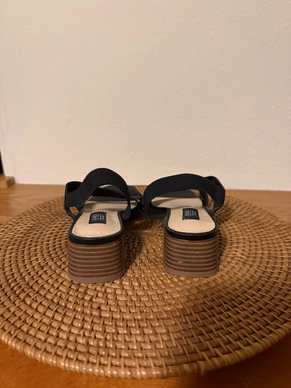 Jones New York Black Low Block Heel Slingback‎ Heeled Sandals